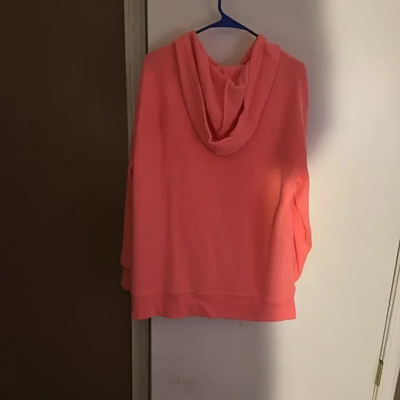 Maurices Pink Zip-Up Sweater with Hood - Picture 3 of 3